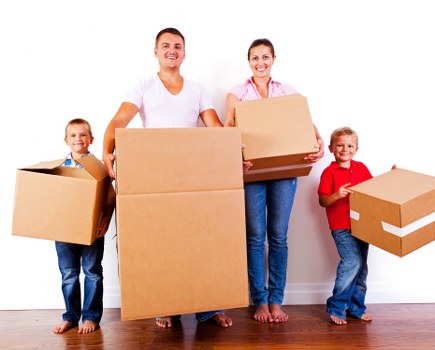 Office relocation planning in Paddington with moving boxes and business equipment