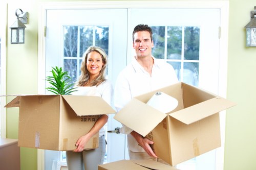 Paddington home move with boxes staged for loading